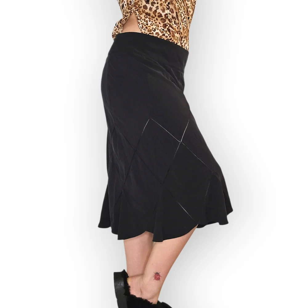Vintage Y2k DKNY Black Midi Skirt ! - Picture 3 of 8